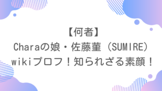 【何者】Charaの娘・佐藤菫（SUMIRE）wikiプロフ！知られざる素顔！